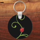 Porte-clés Ladybug sur la vigne (Recto)