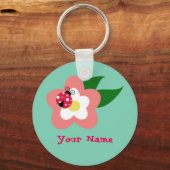 Porte-clés Ladybug sur le porte - clé de fleurs (Recto)