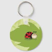 Porte-clés Ladybug Sur Un Porte - clé Feuille (Recto)