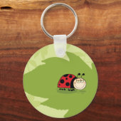 Porte-clés Ladybug Sur Un Porte - clé Feuille (Recto)