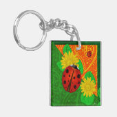 Porte-clés Ladybug Whimsey 3D Folk Art (Devant gauche)