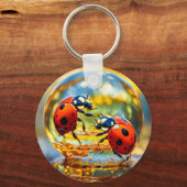 Porte-clés Ladybugs dans une goutte d'eau (Verso)