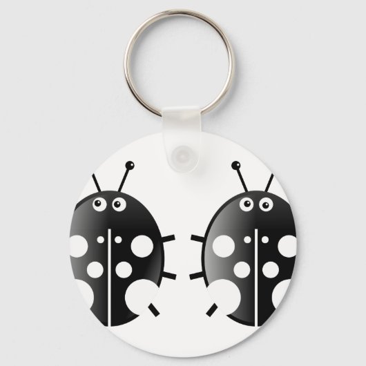 Porte-clés Ladybugs Noir (Recto)