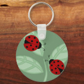 Porte-clés Ladybugs sur le Porte - clé Feuille (Recto)