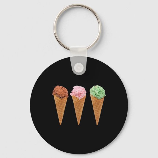 Porte-clés Laffer Les Cônes De Crème De Glace Et La Crème De (Recto)
