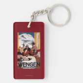 Porte-clés L'affiche promotionnelle de club incliné (Dos)