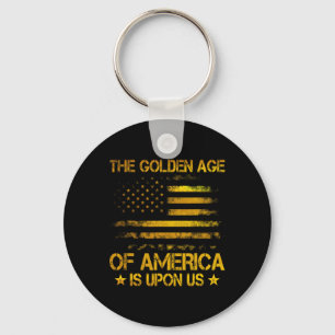 Porte-clés L'Âge d'Or de l'Amérique Est Sur Nous Drôle Trump