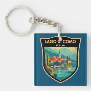 Porte-clés Lago di Côme Italie Voyage Badge Art