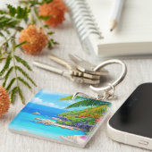 Porte-clés Lagon tropical (Devant Droit)