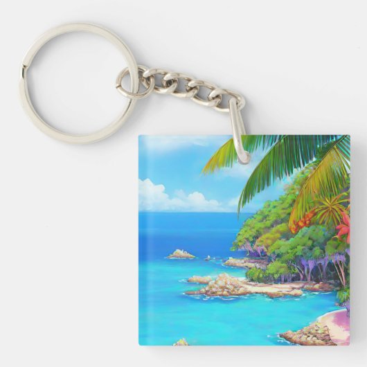 Porte-clés Lagon tropical (Devant)