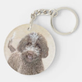 Porte-clés Lagotto Romagnolo Peinture - Cute Original Dog Art (Dos)