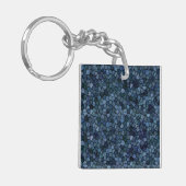 Porte-clés Lagune Bleue Minuit Pavé Patchwork Terrazo Pat (Devant gauche)