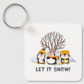 Porte-clés Laisse-le pingouins à neige (Recto)