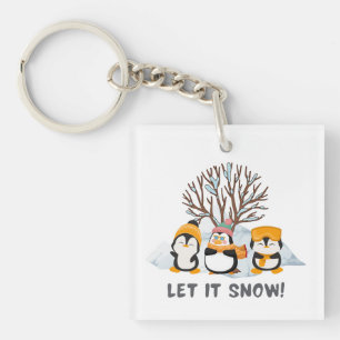 Porte-clés Laisse-le pingouins à neige