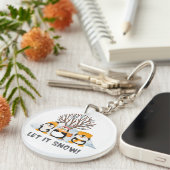 Porte-clés Laisse-le pingouins à neige (Devant Droit)