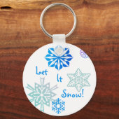Porte-clés Laisser Neige Couleur Choix Arrière - plan (Recto)