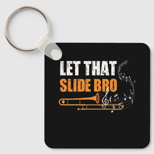 Porte-clés Laissez Cette Diapositive Bro Funny Trombone Playe (Recto)