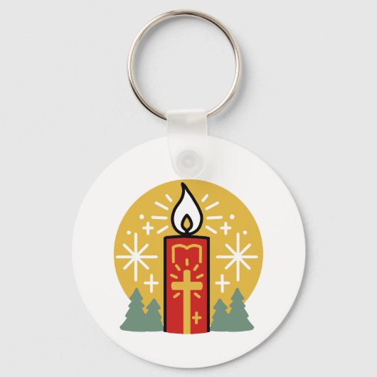 Porte-clés Laissez Faith être votre plus brillant Star Candle (Recto)