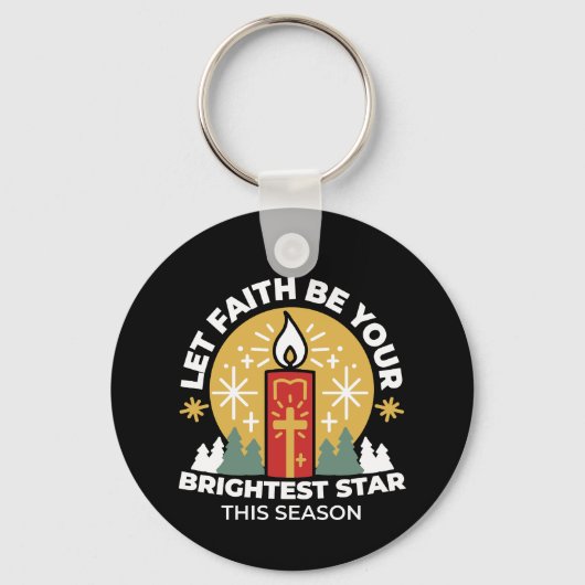 Porte-clés Laissez Faith être votre plus brillant Star Candle (Verso)