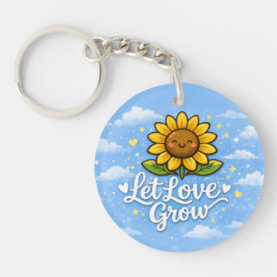 Porte-clés Laissez l'amour grandir - Tournesol
