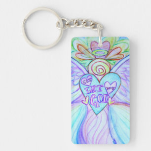 Porte-clés Laissez l'amour laisser Dieu Guardian Angel Porte