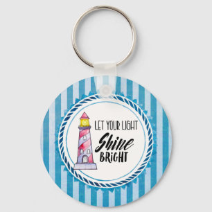 Porte-clés Laissez votre lumière briller la typographie du ph