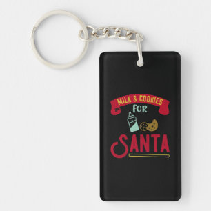 Porte-clés Lait Et Cookies Pour Père Noël