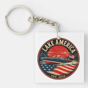 Porte-clés Lake America est humour politique 2026