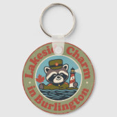 Porte-clés Lakeside Charm in Burlington Funny Raccoon (Verso)