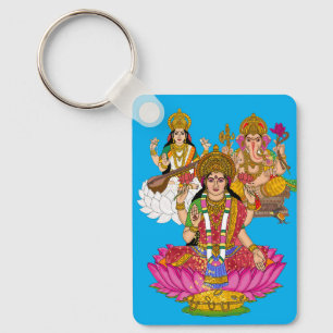 Porte-clés Lakshmi Saraswati Ganesha