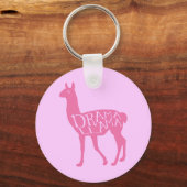 Porte-clés lama drame rose (Recto)