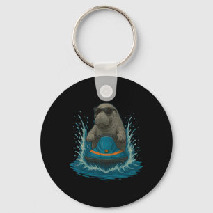 Porte-clés Lamantin avec lunettes de soleil Dugong Watersport