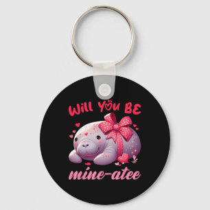 Porte-clés Lamantin de la Saint-Valentin Cœurs mignons de la