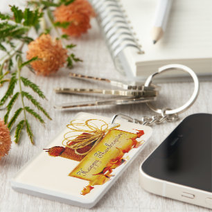 Porte-clés l'ambiance chaleureuse et festive de Thanksgiving