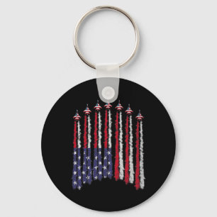 Porte-clés L'Américain Patriotic Fighter Jets Drapeau Usa Wav