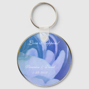 Porte-clés L'amour arrive Rose bleu mariage Favoriser Porte -
