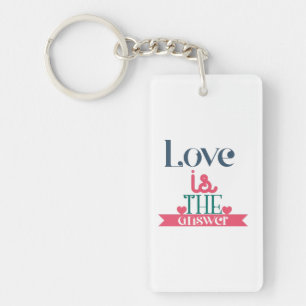 Porte-clés L'Amour Cadeau Couple Est La Réponse