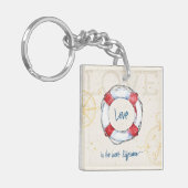 Porte-clés L'amour côtier de la citation | est le meilleur (Devant gauche)