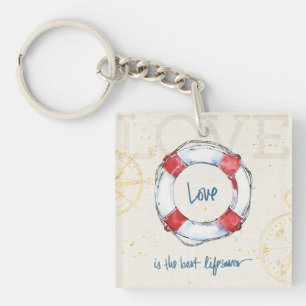 Porte-clés L'amour côtier de la citation   est le meilleur