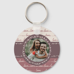 Porte-clés L'amour couple l'image de photo