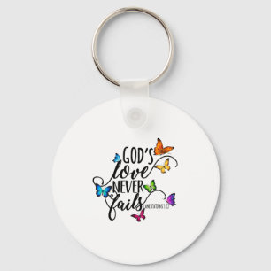 Porte-clés L'amour de Dieu ne manque jamais - Art papillon -