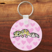 Porte-clés L'amour des geckos léopard (Recto)