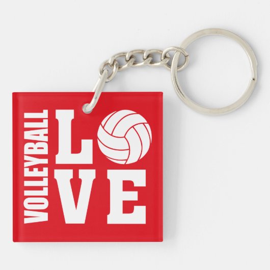 Porte-clés L'amour du volleyball (Dos)