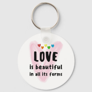 Porte-clés L'AMOUR Est Belle Dans Toutes Ses Formes Coeurs