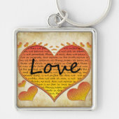 Porte-clés L'amour est genre 1 Corinthiens 13 Coeurs (Devant)