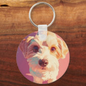 Porte-clés L'amour est inconditionnel, surtout d'un chien. (Recto)