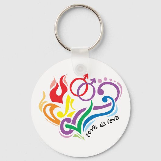 Porte-clés L'amour est l'amour : gay (Recto)