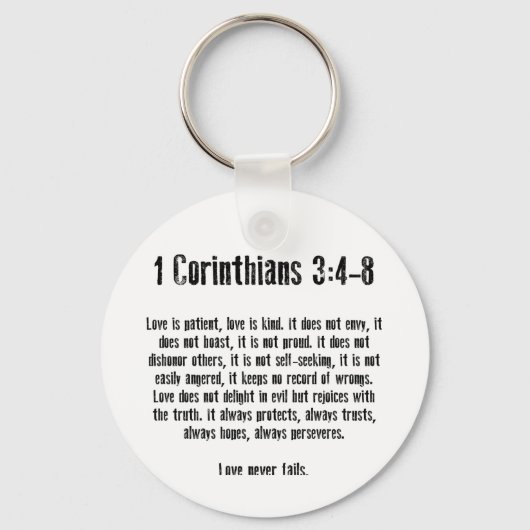 Porte-clés L'amour est patient (Recto)