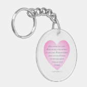 Porte-clés L'amour est une citation du patient Valentine | Po (Devant gauche)