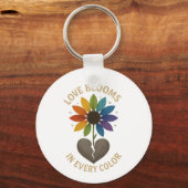 Porte-clés L'amour fleurit dans chaque couleur (Verso)